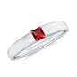 Princess Cut Created Ruby Solitaire Promise Ring