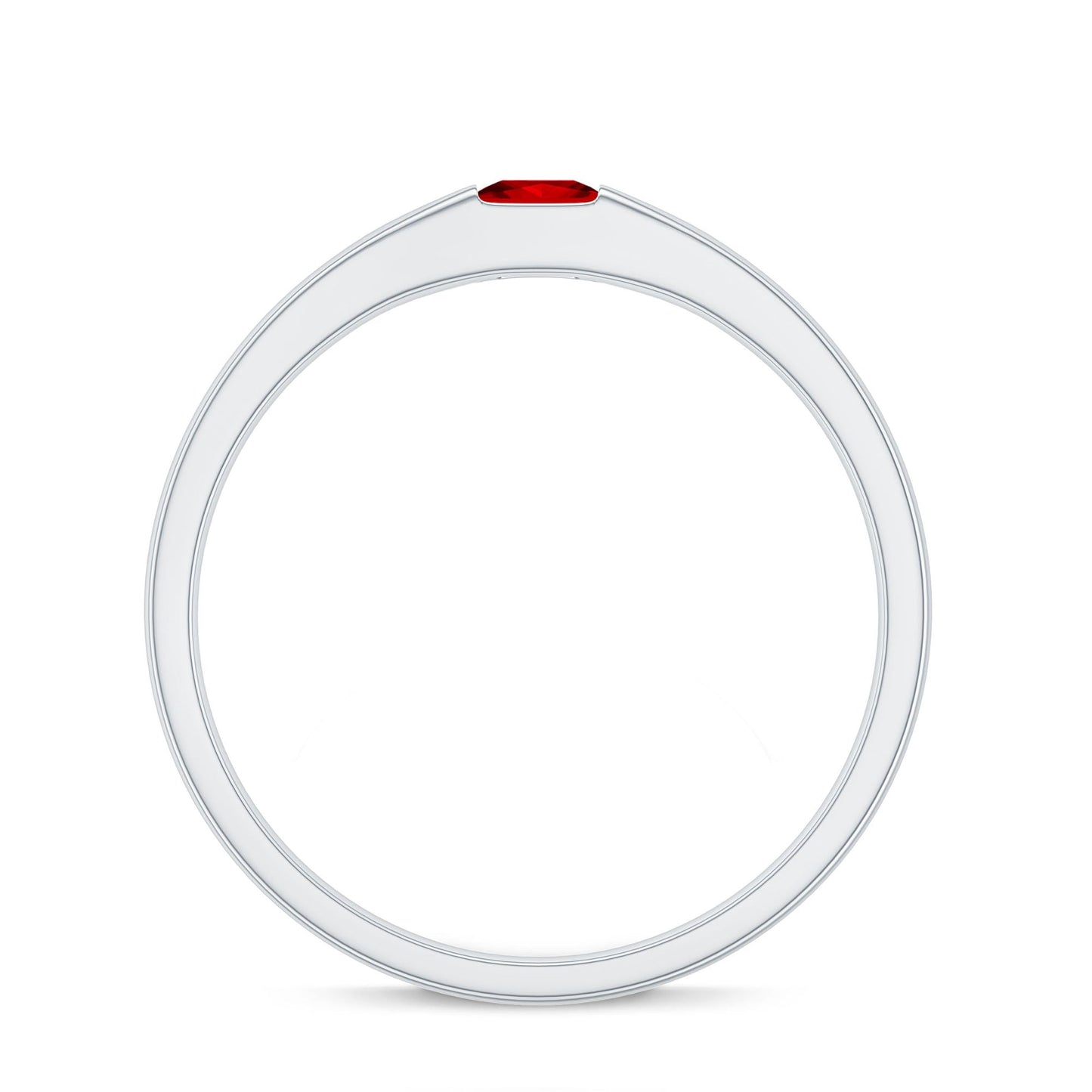 Princess Cut Created Ruby Solitaire Promise Ring