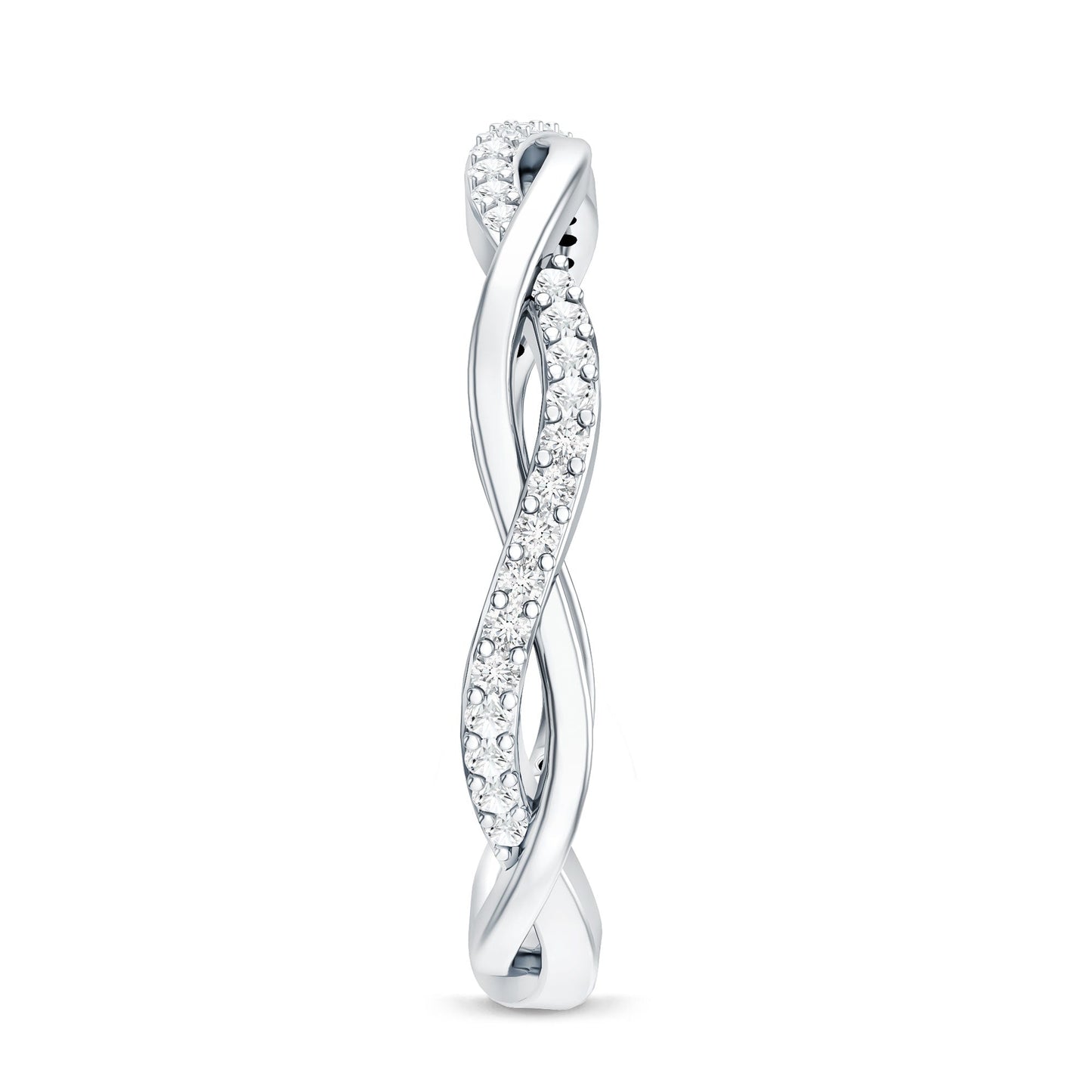 Certified Moissanite Infinity Eternity Band Ring