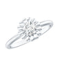 Brilliant Cut Moissanite Flower Promise Ring with Certificate