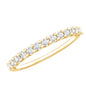 Moissanite Half Eternity Ring in Shared Prong Setting