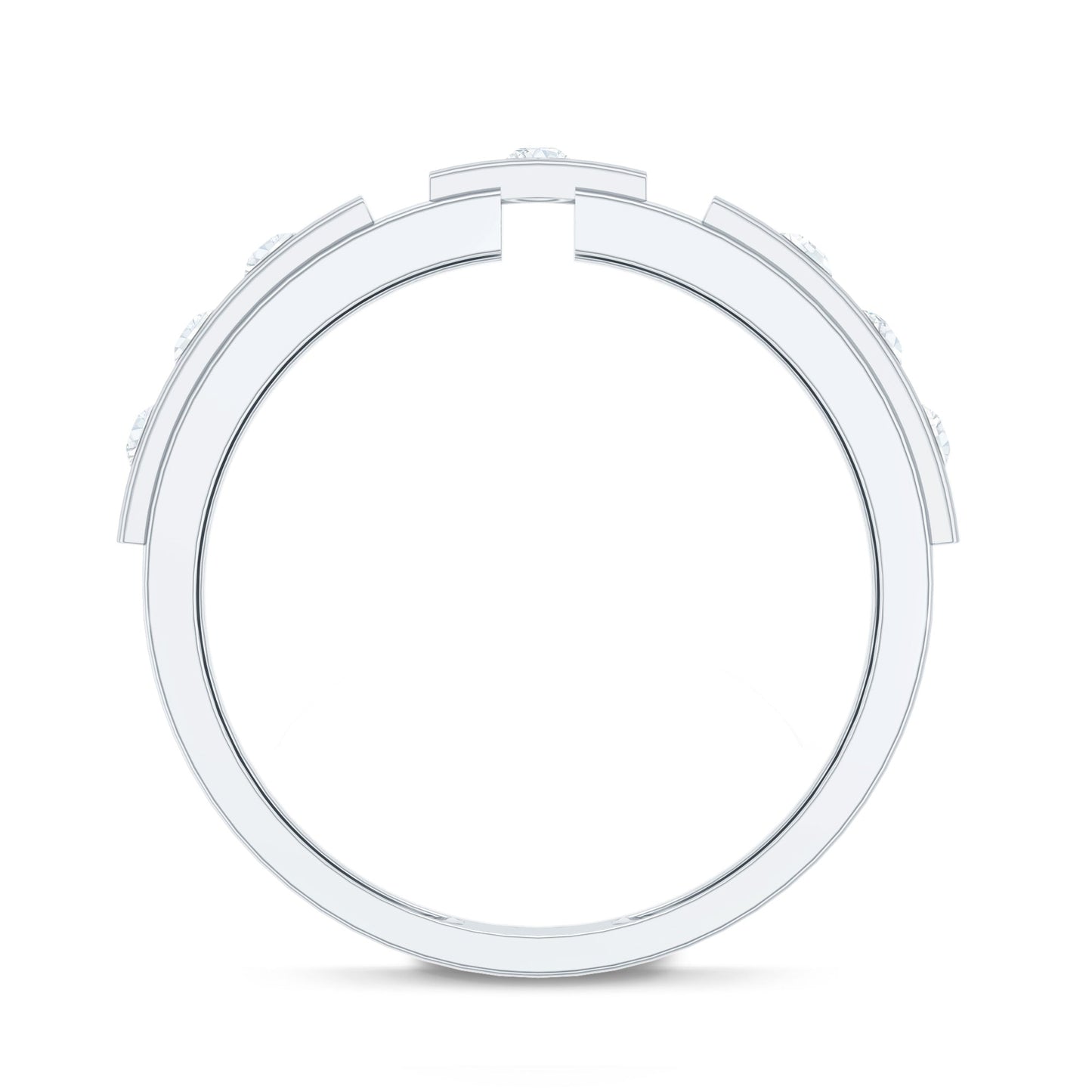 Natural Diamond Wedding Band for Men