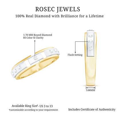 Natural Diamond Wedding Band for Men