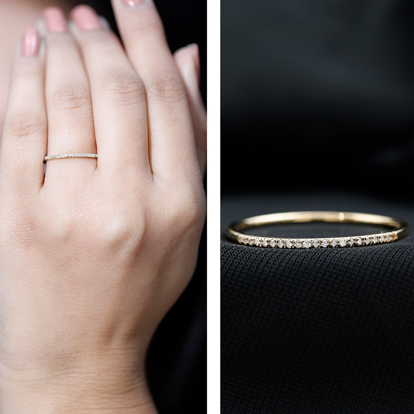 Certified Natural Diamond Stackable Wedding Ring
