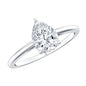 Solitaire Moissanite Teardrop Engagement Ring for Women