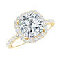 Victorian Style 3 Carat Cushion Moissanite Halo Engagement Ring