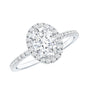 1.2 Carat Certified Moissanite Oval Halo Engagement Ring For Her
