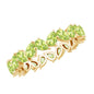 Natural Pear Shape Peridot Eternity Ring for Women