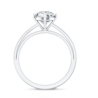 Teardrop Engagement Ring With Certified Moissanite