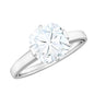 3 Carat Cushion Cut Moissanite Solitaire Engagement Ring with Certificate