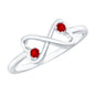Lab Created Ruby Infinity Heart Promise Ring