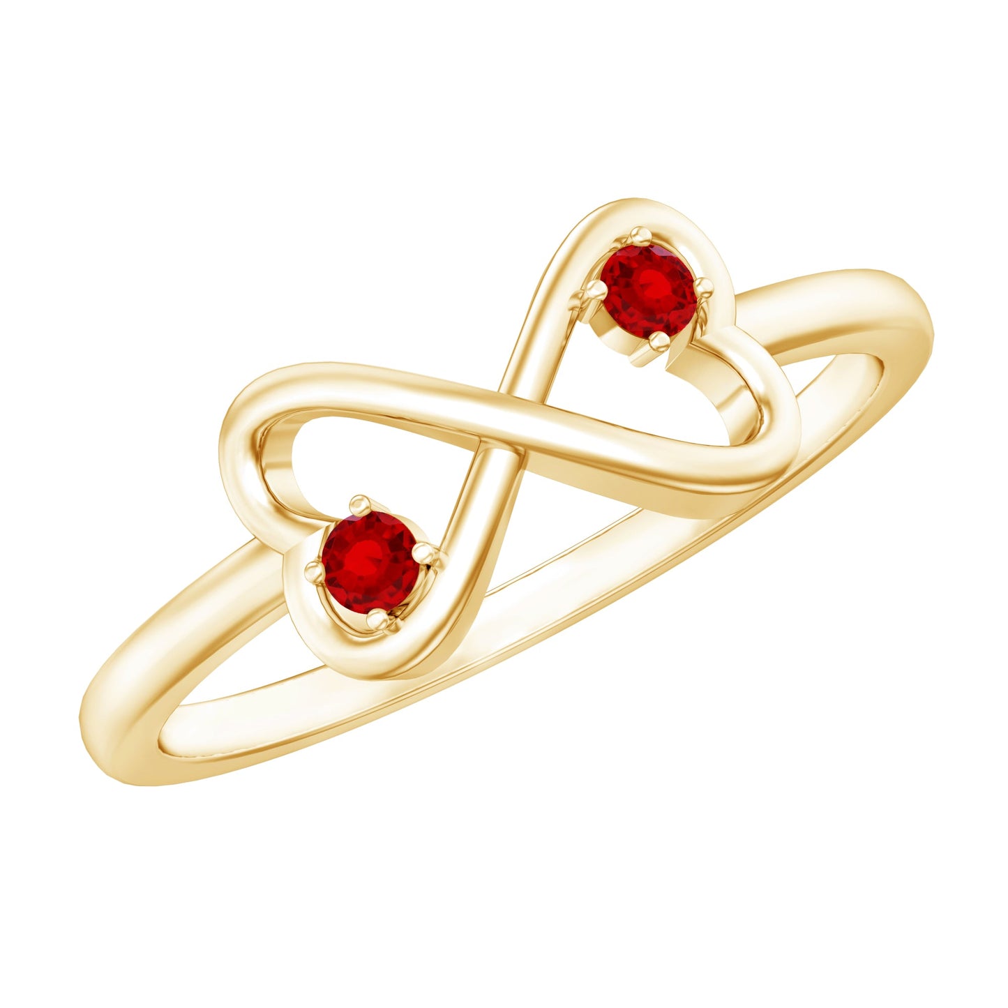 Lab Created Ruby Infinity Heart Promise Ring