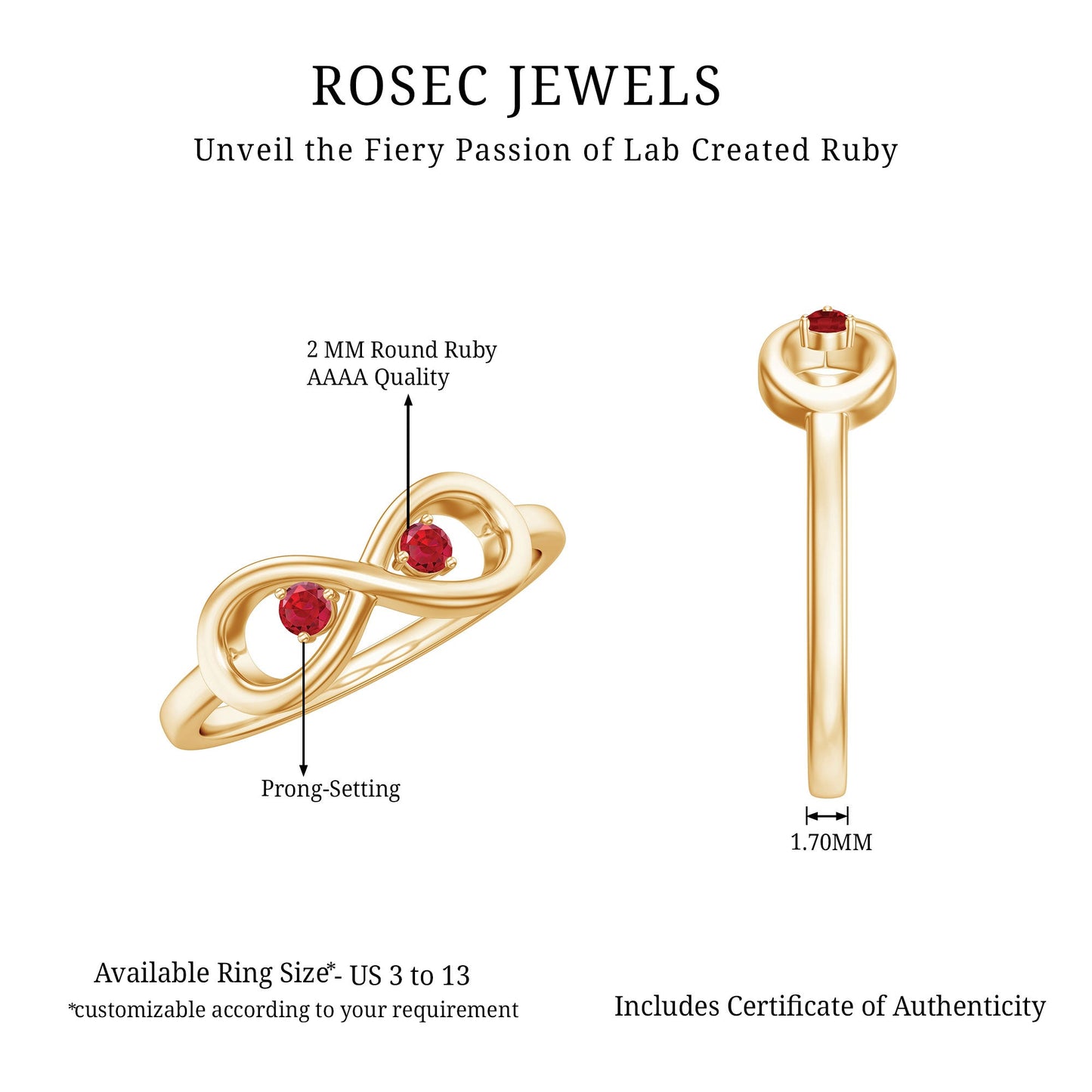 Lab Created Ruby Infinity Promise Ring