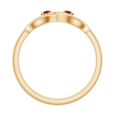 Lab Created Ruby Infinity Promise Ring