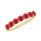 Lab Created Ruby Half Eternity Wedding Band