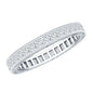 Certified Princess Cut Lab Grown Diamond Eternity Wedding Band
