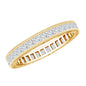 Certified Princess Cut Lab Grown Diamond Eternity Wedding Band