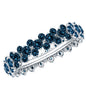 London Blue Topaz Cluster Eternity Band Ring