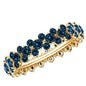 London Blue Topaz Cluster Eternity Band Ring