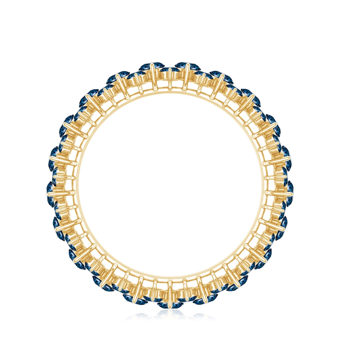 London Blue Topaz Cluster Eternity Band Ring
