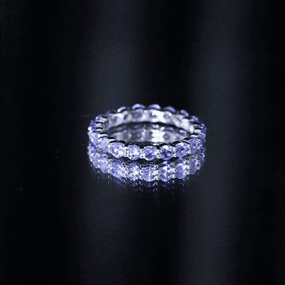 Real Tanzanite Full Eternity Ring for Women