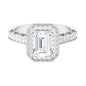 Emerald Cut Moissanite Vintage Engagement Ring