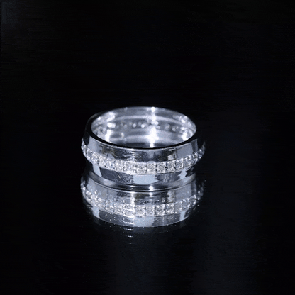 Certified Diamond Wide Wedding Band Ring