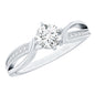 Certified Moissanite Infinity Engagement Ring for Women