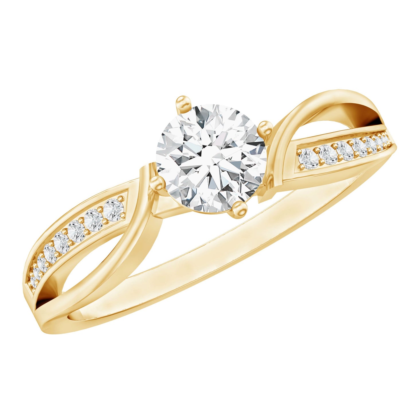 Certified Moissanite Infinity Engagement Ring for Women