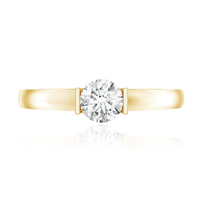Bar Set Moissanite Solitaire Promise Ring