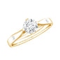 Floral Set Moissanite Solitaire Promise Ring for Her