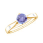 Natural Tanzanite Diamond Commitment Ring for Women