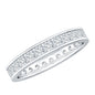 Princess Cut Moissanite Eternity Band Ring in Channel Setting
