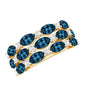 Natural London Blue Topaz and Diamond Statement Ring