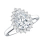 Certified Pear Cut Engagement Ring With Moissanite