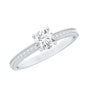 0.5 Carat  Moissanite Solitaire Engagement Ring with Milgrain
