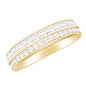 Certified Real Diamond Half Eternity Wedding Band