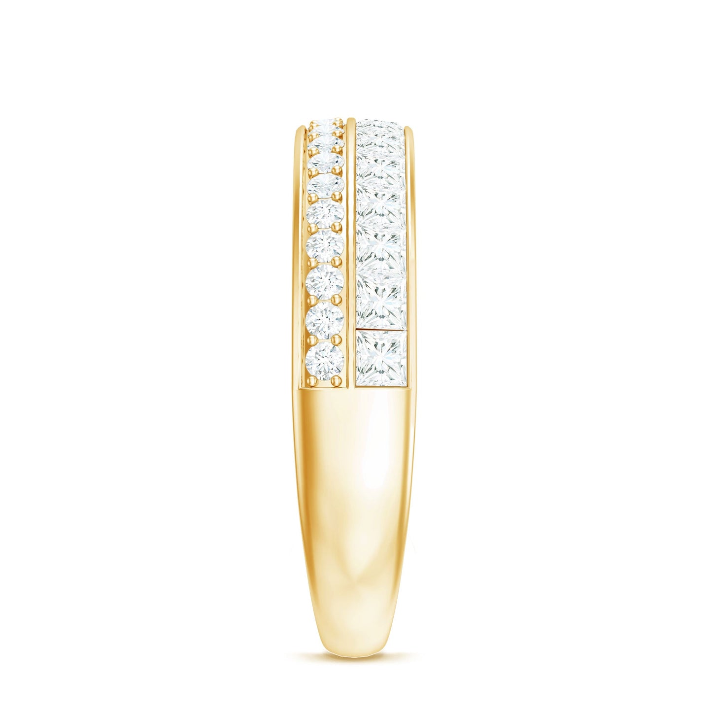 Certified Real Diamond Half Eternity Wedding Band