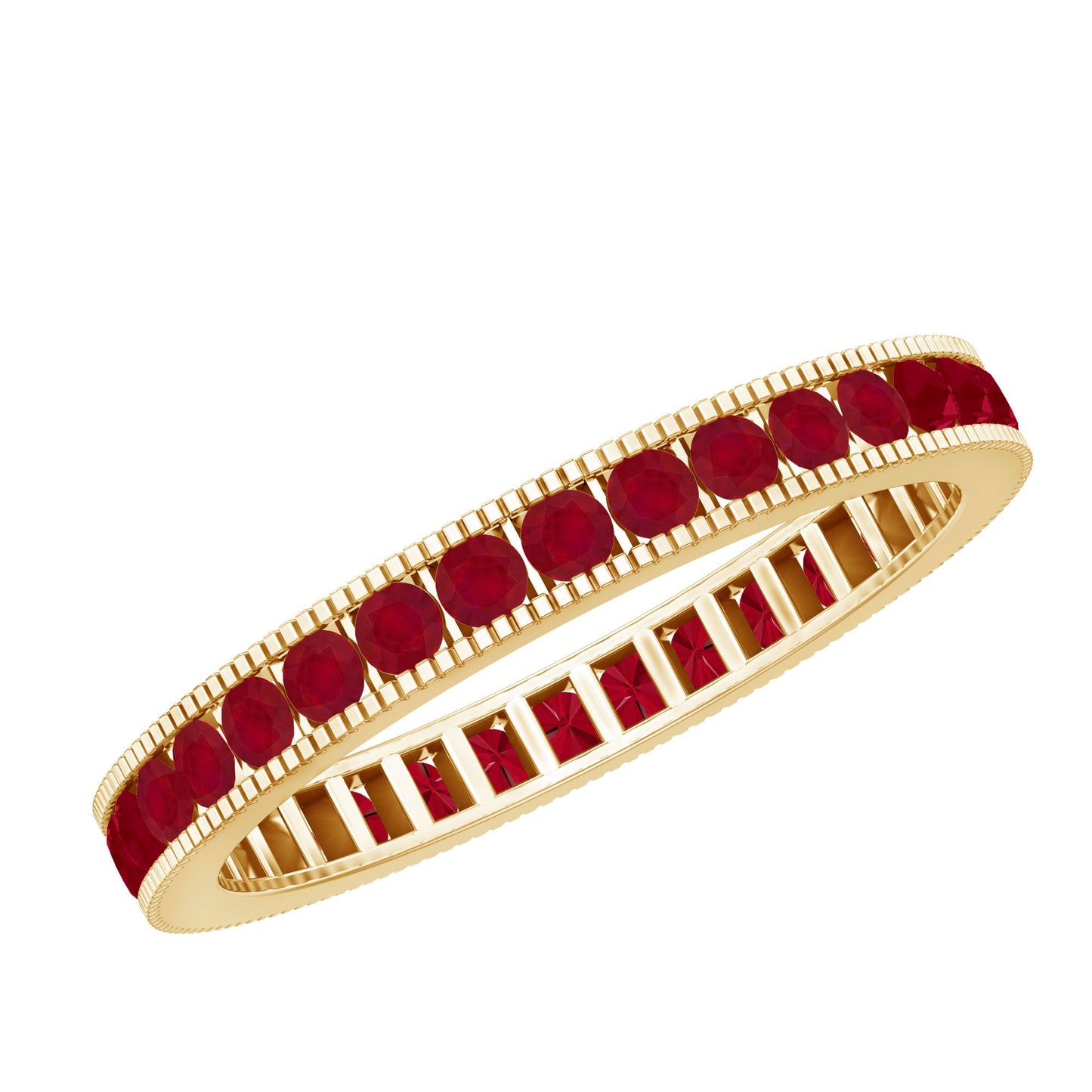 Natural Ruby Eternity Ring for Anniversary
