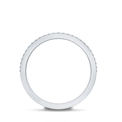 Thick Moissanite Half Eternity Wedding Band