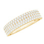 Thick Moissanite Half Eternity Wedding Band
