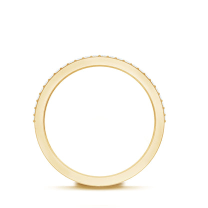 Thick Moissanite Half Eternity Wedding Band