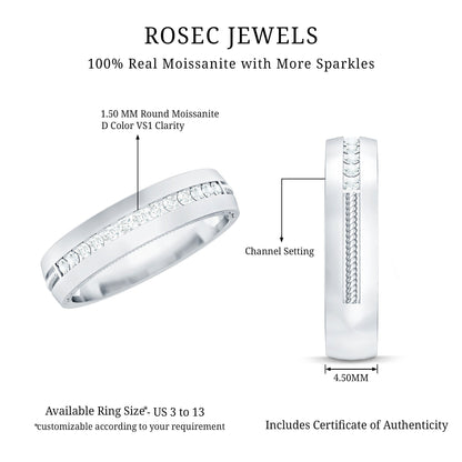 Brilliant Cut Moissanite Wedding Band