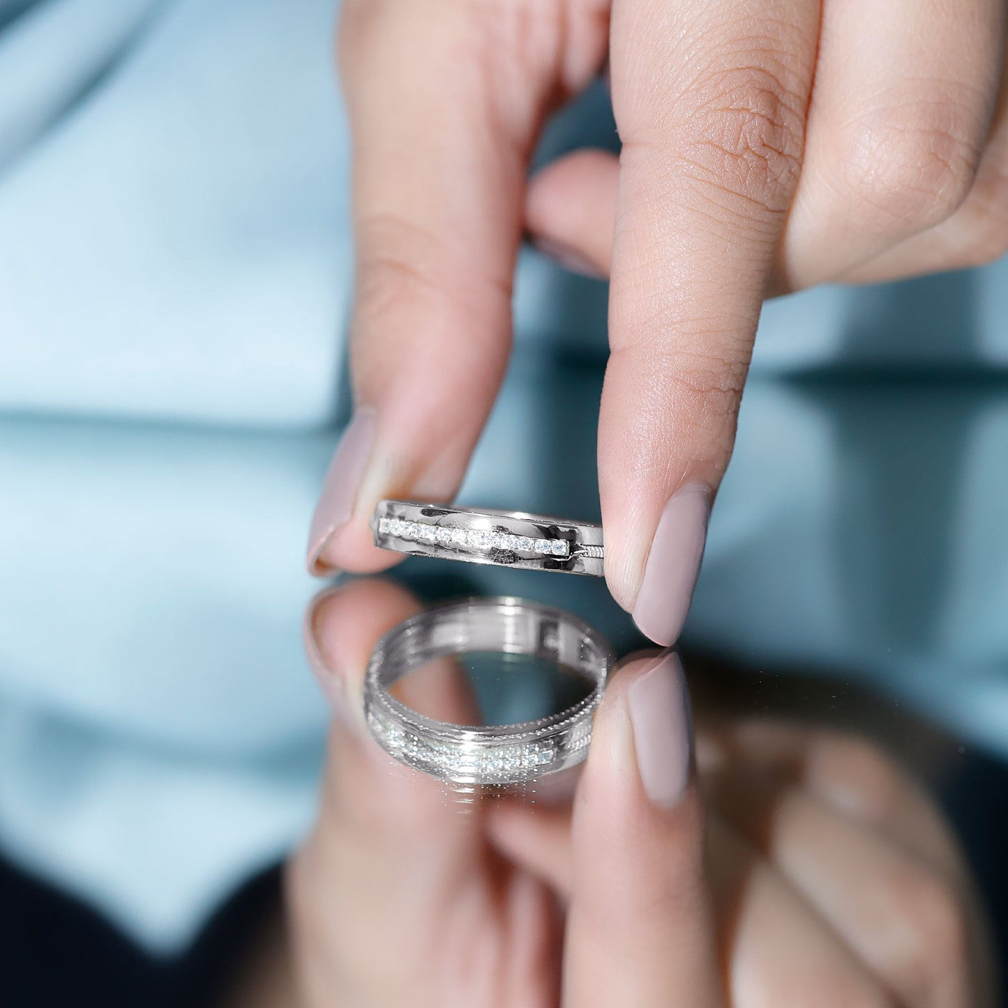 Brilliant Cut Moissanite Wedding Band
