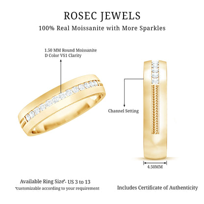Brilliant Cut Moissanite Wedding Band