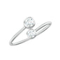 Bezel Set Diamond Toi Et Moi Ring for Promise