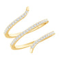 Certified Diamond Spiral Ring For Women