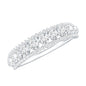 Round Shape Moissanite Half Eternity Wedding Band