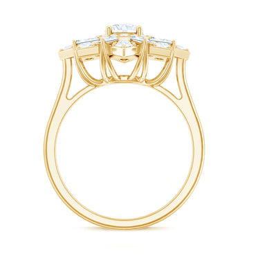 Certified Brilliant Cut Moissanite Cocktail Engagement Ring for Women
