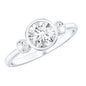 Bezel Set Moissanite Solitaire Engagement Ring